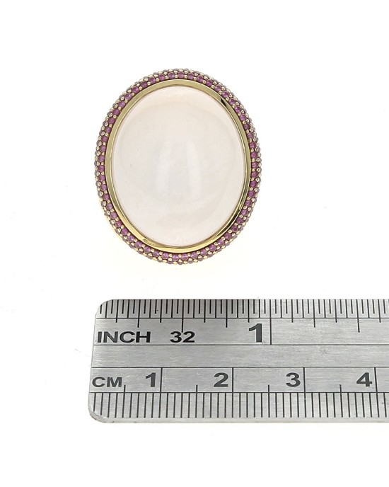 Davod Yurman Rose Quartz and Pink Sapphire Ring
